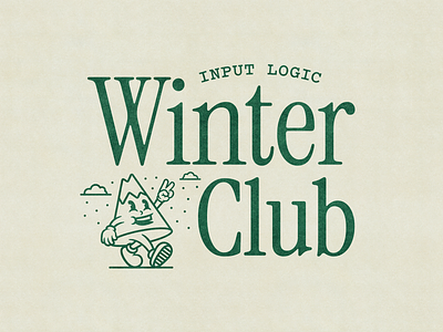 🏔️❄️ graphic design mascot retro mascot serif typography vintage winter