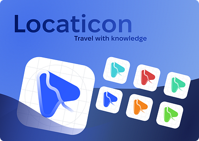 Locaticon - Travel with knowledge app branding design graphic design illustration logo ui ux vector