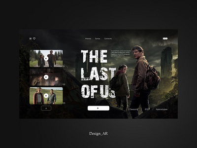 Movie The Last of us design figma graphic design web design