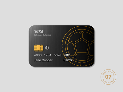 Credit Card Selección Colombia - Day 07 #DailyUIChallenge challenge dailyui dalyuichallenge ui