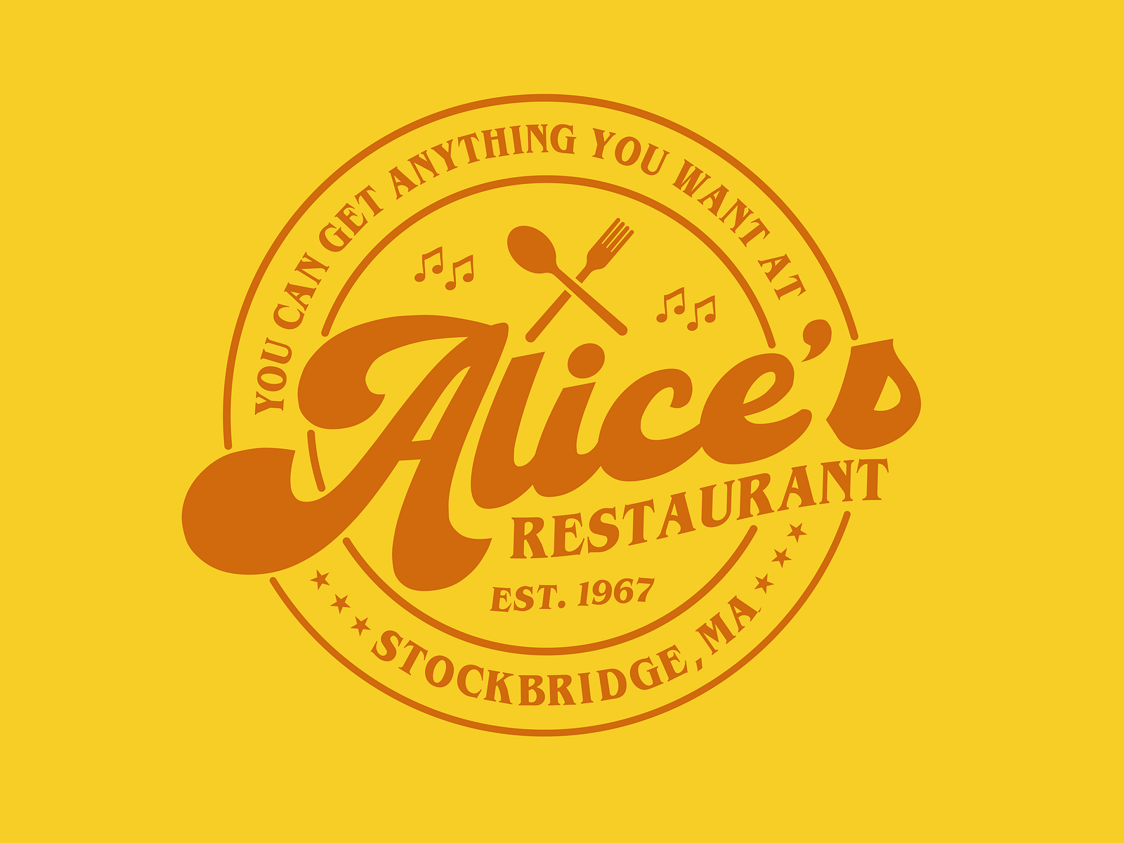 Alice's Restaurant Logo Design by Mike Ralph on Dribbble