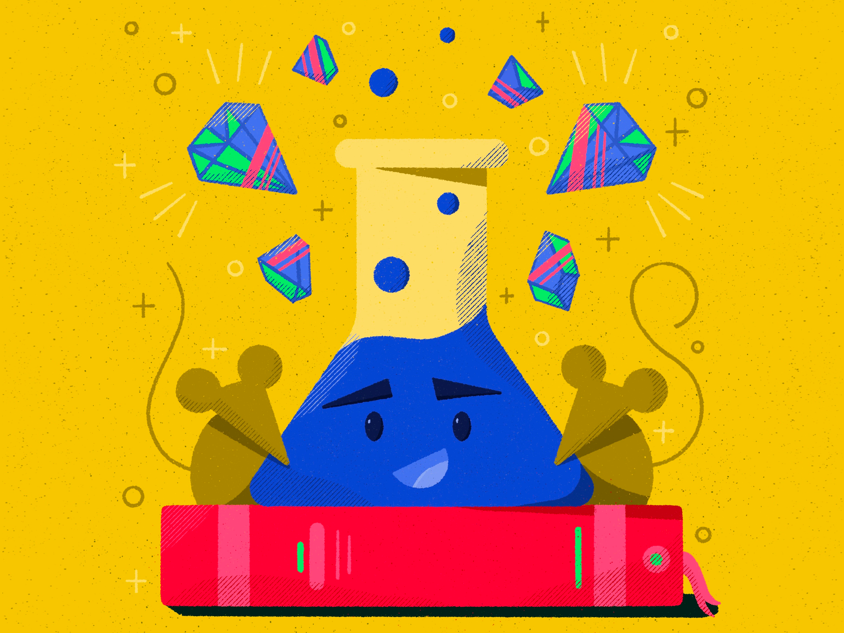 Potion of power colorful cute graphic design illustration mouse potion