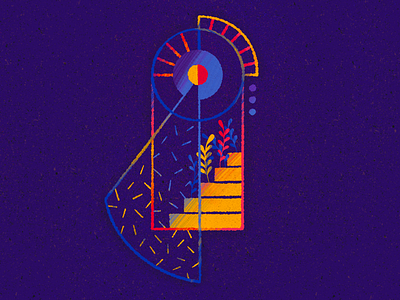 Spatial objects - stairway abstract illustration stair stairs surreal