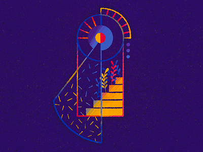 Spatial objects - stairway abstract illustration stair stairs surreal