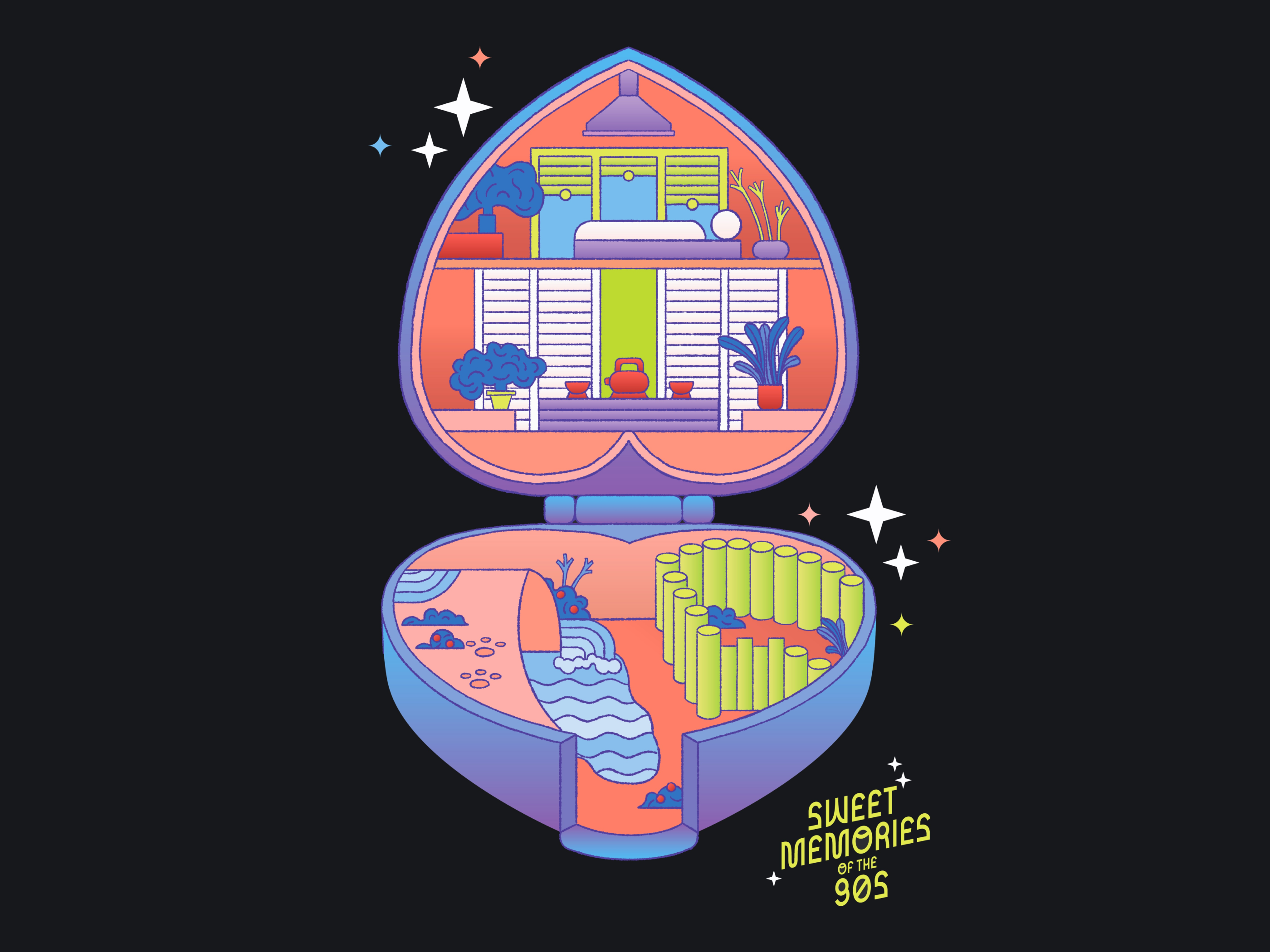 That's so 90's - Polly Pocket memories 90s illustration nostalgy pollypocket retro trash