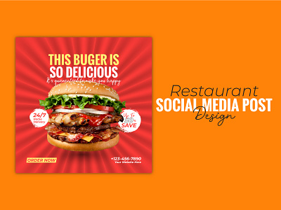 RESTAURANT SOCIAL MEDIA POST DESIGN branding graphic design restaurant social media post design