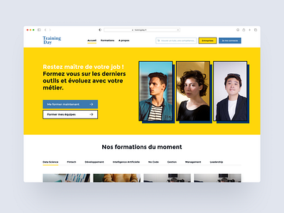 Training Day - Education platform for professionals branding education landingpage ui uxdesign webdesign