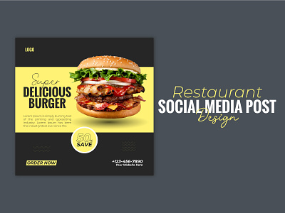 RESTAURANT SOCIAL MEDIA POST DESIGN branding graphic design restaurant social media post design