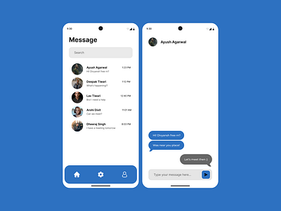 #013 Direct Message 013 app chat color daily ui design message messaging ui ux