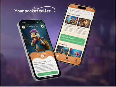 PocketTeller: Enchanting Tales for Kids joyfullearning ui