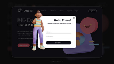 Data AI - UI/UX Concept Design ai design front end graphic design landing page ui uiux ux web web design