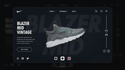 Nike - UI/UX Concept Design design front end graphic design landing page nike ui uiux ux web web design