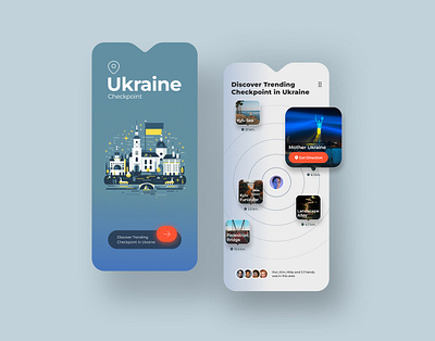 Concept of Ukraine Checkpoint app app design concept mobile app design product design ui ui design uiux