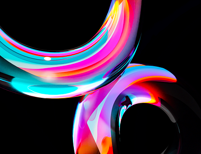 Abstract Glass 3d 3d design abstract blender color design graphic design icon rainbow symbol