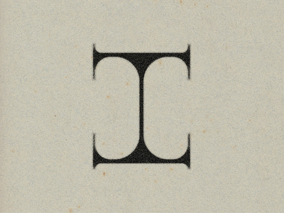 Letter I i letter letterform paper serif stamp type typography vector vintage