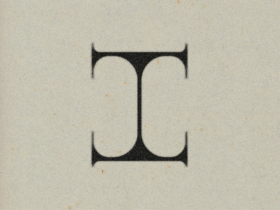 Letter I i letter letterform paper serif stamp type typography vector vintage