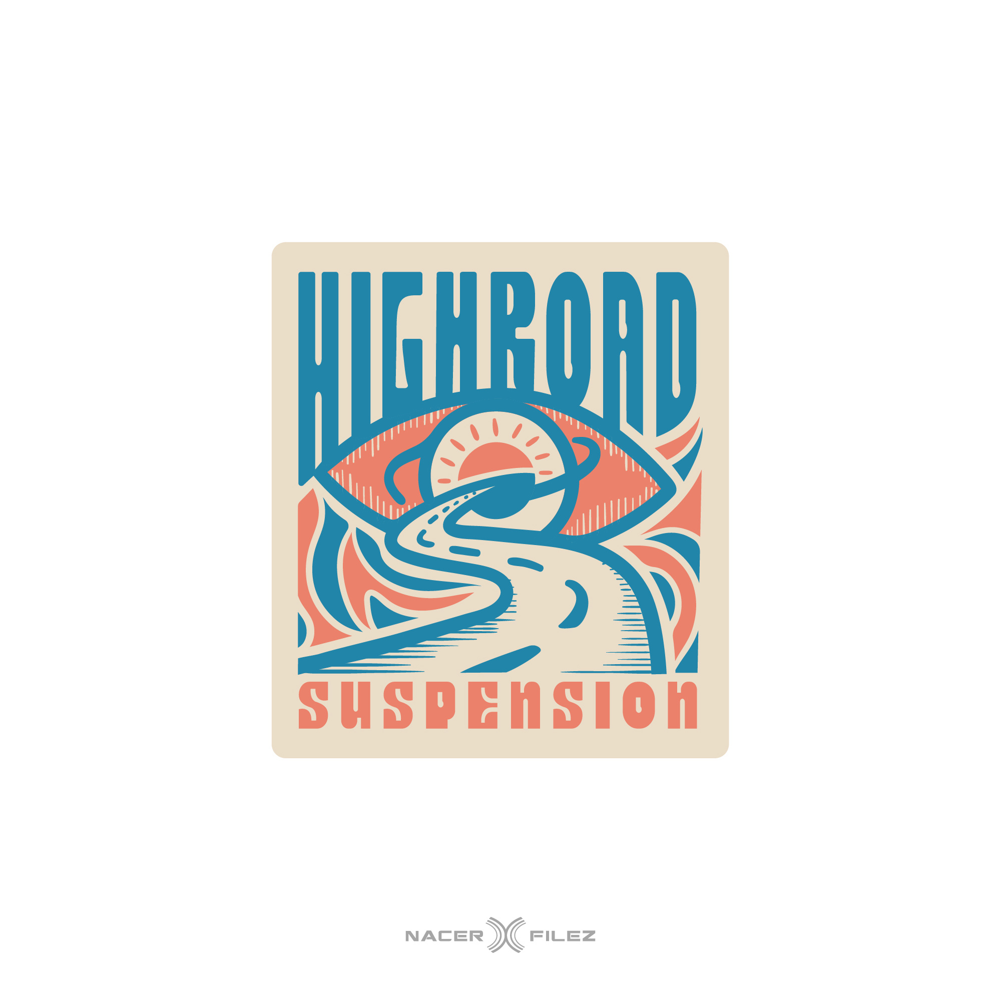 HighRoad Suspension badge bold creative creativity dream dreamy emblem eye graphic design highroad illustration illustration art illustrator logo logos psychedelic psychedelic logo suspension vector art