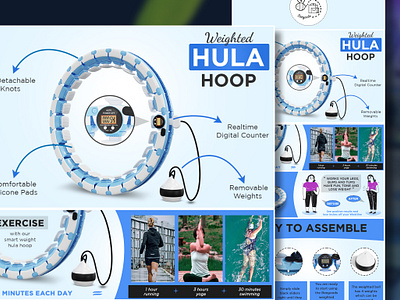 Smart Weighted hula hoop Amazon product EBC, a+ graphics design a content amazon designer amazon fba amazon graphics amazon listing amazon sale boost conversion ebc banners graphic design photo editing product images product listing product showcase