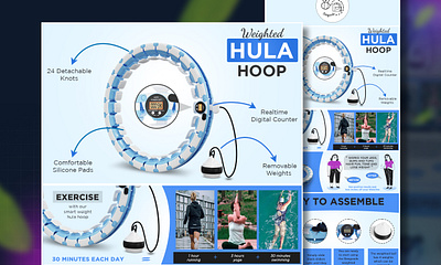 Smart Weighted hula hoop Amazon product EBC, a+ graphics design a content amazon designer amazon fba amazon graphics amazon listing amazon sale boost conversion ebc banners graphic design photo editing product images product listing product showcase