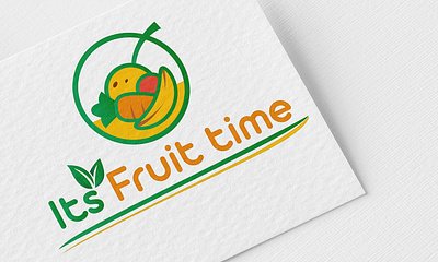 Its Fruit Time Logo brand identity custom logos digital design graphic design logo logo branding logo design online graphics ui