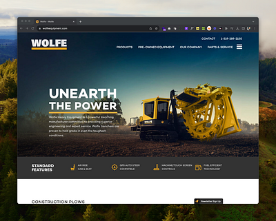 Wolfe Website ui ux web design