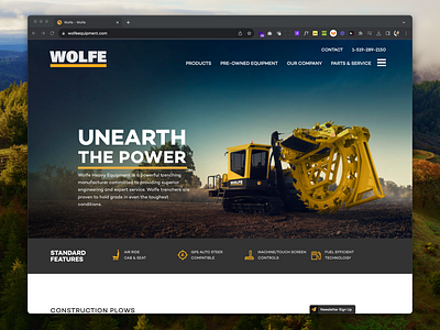 Wolfe Website ui ux web design