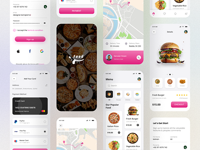 Food Delivery Mobile App Design app mockups grocapp figma