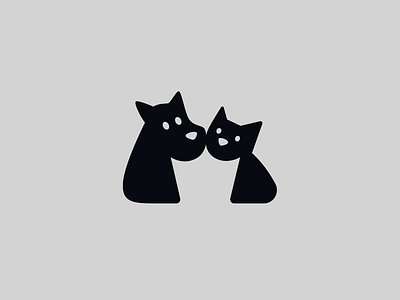 Royal pets brand branding cat crown design dog elegant graphic design illustration logo logotype mark minimalism minimalistic modern negative space negativespace pet pets sign