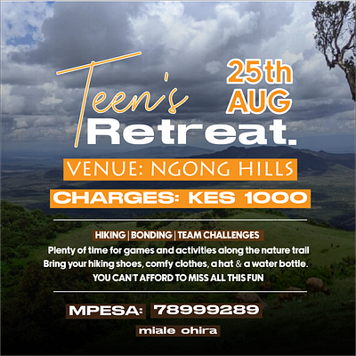 A simple retreat poster graphic design