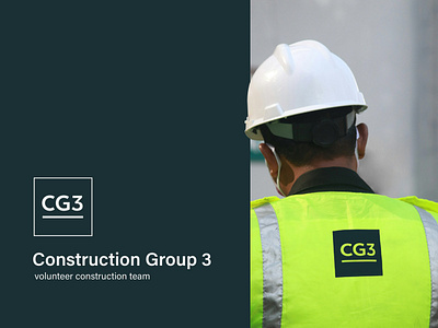 Brand identity for CG3 cg3 construction jw logo marin blue square
