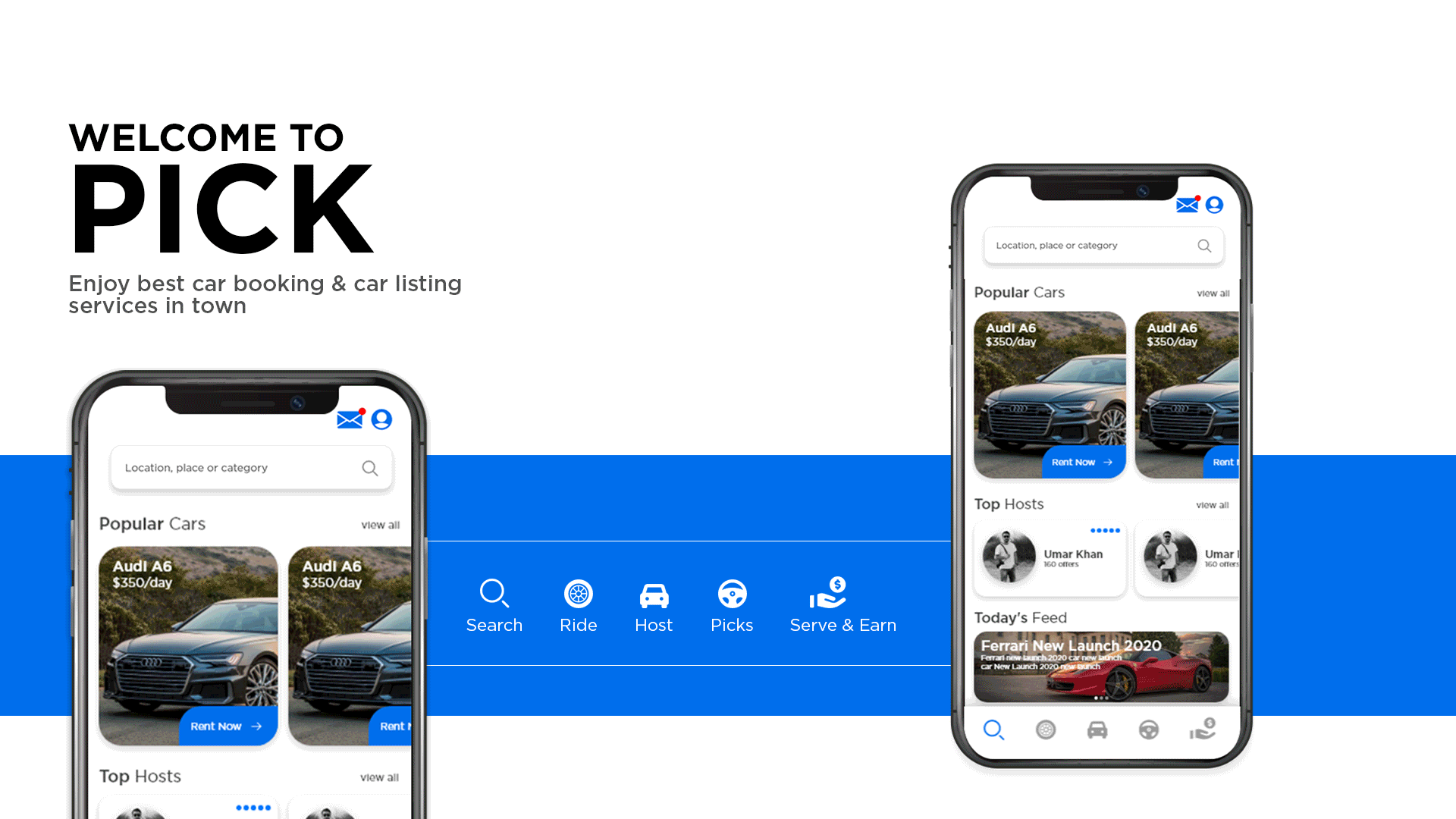 Pick: Your Journey, Your Way - Elevating Mobility through Intuit 3d animation branding car app ui car app ui ux car homepage ui car search ui car web ui ux graphic design logo mobile app design motion graphics search ui design ui ui ux design