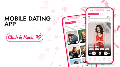 Mobile dating app app application des design graphic design ui ux