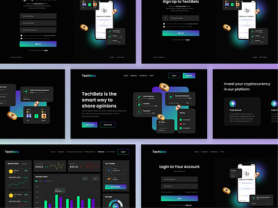 TechBetz - Sharing Opinions branding graphic design ui