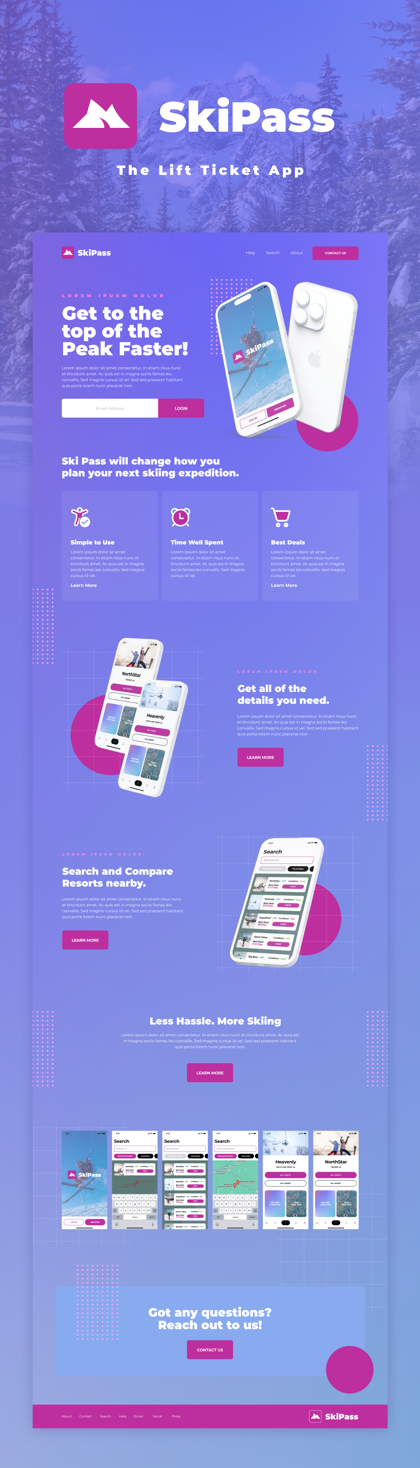 Ski Ticket App app design brand design branding digital marketing graphic design mobile app mobile design product design rebrand responsive design skiing app ui design uiux