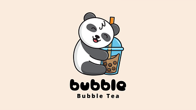 Bubble panda logo for tea brand animation branding graphic design logo motion graphics