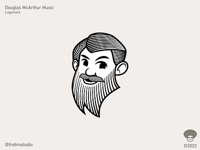 Douglas McArthur Music anime beard cartoon design graphic design illustration logo music portrait vector