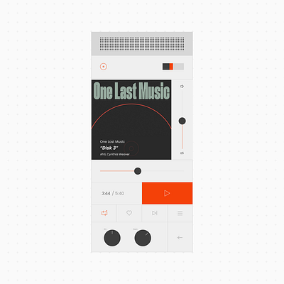 An Unconventional Music app graphic design ui