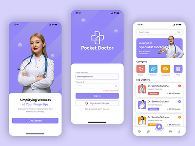 Pocket Doctor App doctor doctor app health health app medical medical app ui
