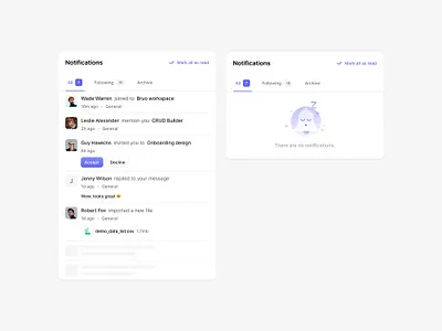 Notifications ✨ block card designsystem kit notification oscar section