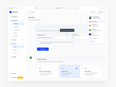 Onboarding - Enterprise Saas Onboarding app b2b design enterprise saas ui ux web app