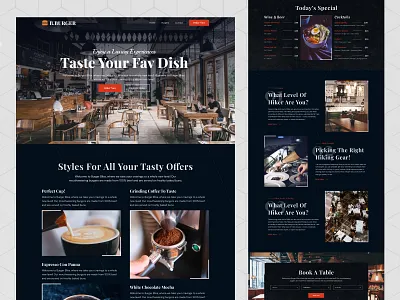 B.Burger Luxury Restaurant Landing Page design designer experience food delivery graphic design interface landing page logo luxury restaurant minimal page restaurant ui user interface ux web design webpage design website