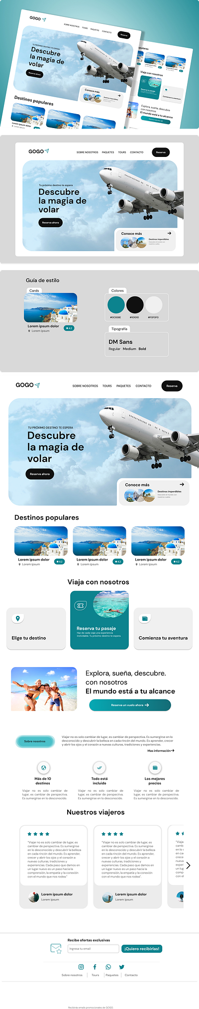 GOGO- Página Web de viajes ui ux uxdesign web