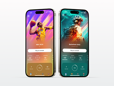 PlayStation App® Concept #2 app blur games gaming ios mobile nba nintendo play playstation product design steam trophies ui xbox