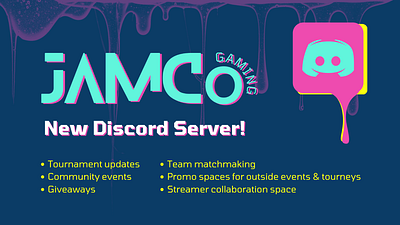 JAMCo Gaming Discord Announcement design gaming social media twitter