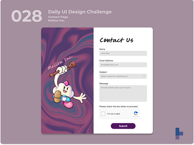 Daily UI 028 - Contact Us contact contact page daily ui 028 daily ui 28 dailyui mallow nintendo super mario rpg ui video games visual design