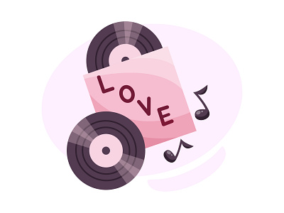 Love music art graphic design illustration vector