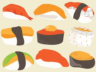 Sushi design graphic graphic design illustration illustrator vector