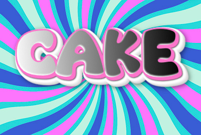 Cake typography typography