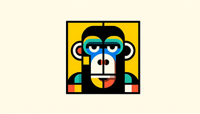 Bauhaus Bored Ape abstract bauhaus bright colors composition graphic design illustration