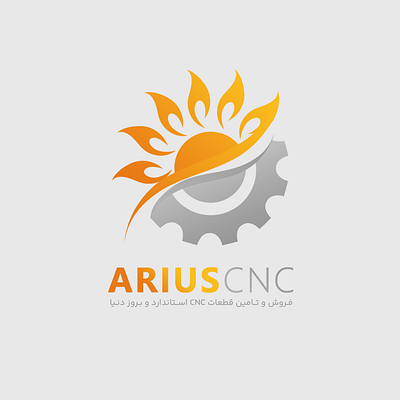AriusCNC Logo Design logo orange